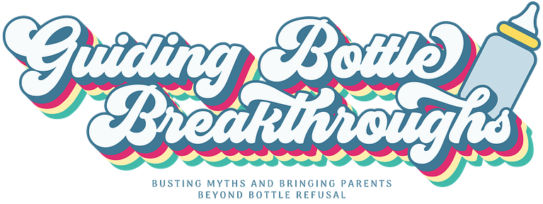 Course logo that says guiding bottle breakthroughs: busting myths and bringing parents beyond bottle refusal